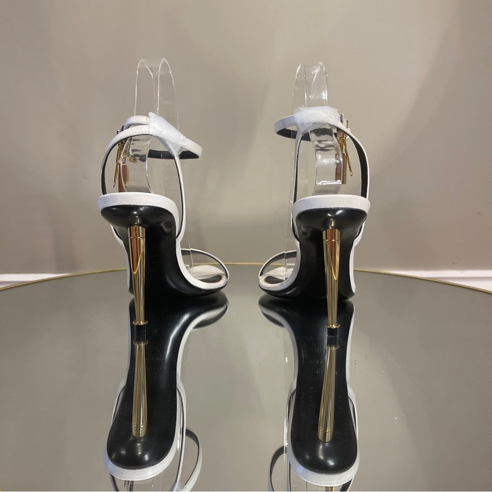 Tom Ford Padlock 85 Lock Heeled Sandals Sz 37.5 - Picture 17 of 17